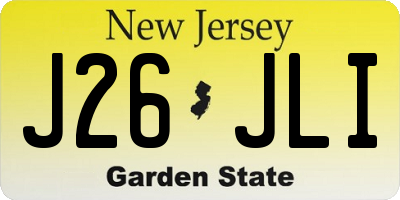 NJ license plate J26JLI