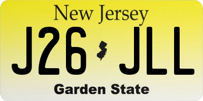 NJ license plate J26JLL