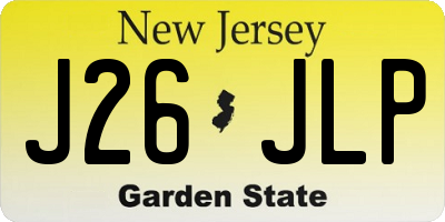 NJ license plate J26JLP
