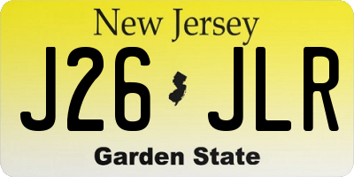 NJ license plate J26JLR