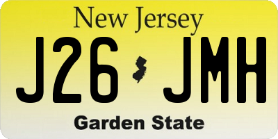 NJ license plate J26JMH