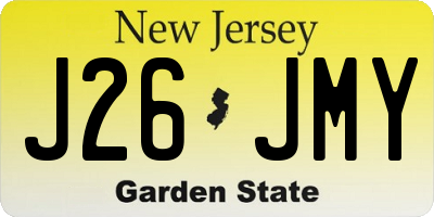 NJ license plate J26JMY