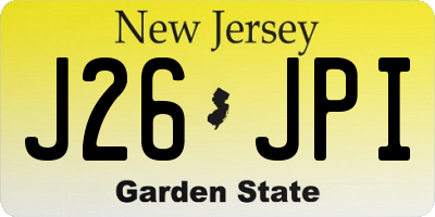 NJ license plate J26JPI