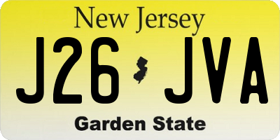 NJ license plate J26JVA