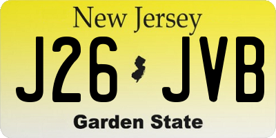 NJ license plate J26JVB