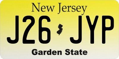 NJ license plate J26JYP