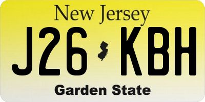 NJ license plate J26KBH