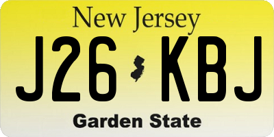 NJ license plate J26KBJ