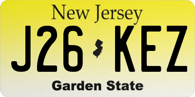 NJ license plate J26KEZ