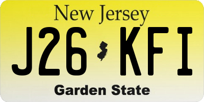 NJ license plate J26KFI