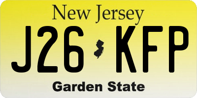 NJ license plate J26KFP