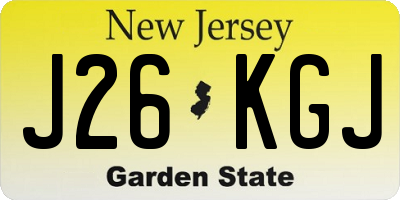 NJ license plate J26KGJ