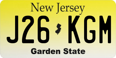 NJ license plate J26KGM
