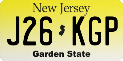 NJ license plate J26KGP
