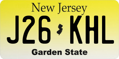 NJ license plate J26KHL