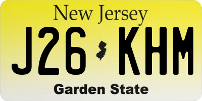 NJ license plate J26KHM