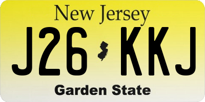 NJ license plate J26KKJ