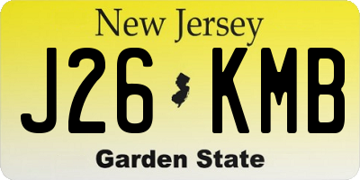 NJ license plate J26KMB