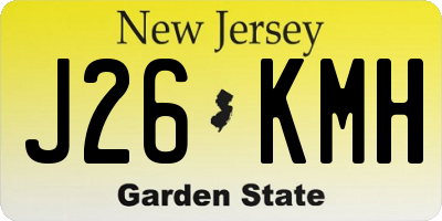 NJ license plate J26KMH