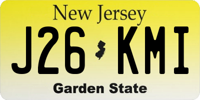 NJ license plate J26KMI