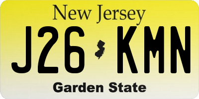 NJ license plate J26KMN