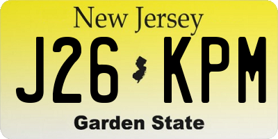 NJ license plate J26KPM