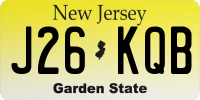 NJ license plate J26KQB