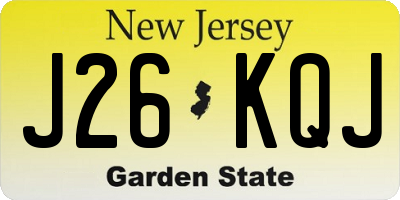 NJ license plate J26KQJ