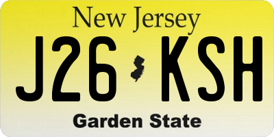 NJ license plate J26KSH