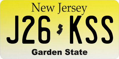 NJ license plate J26KSS