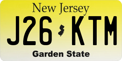 NJ license plate J26KTM
