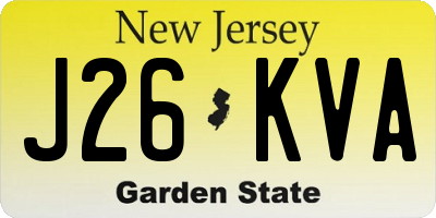 NJ license plate J26KVA