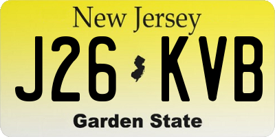 NJ license plate J26KVB
