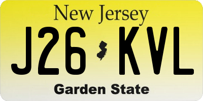 NJ license plate J26KVL