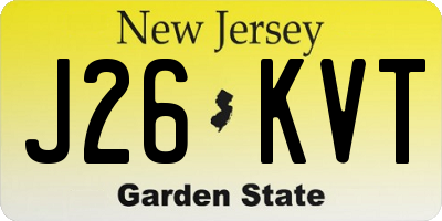 NJ license plate J26KVT