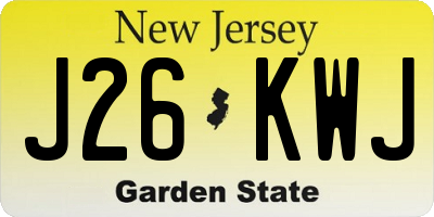 NJ license plate J26KWJ