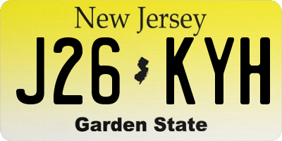 NJ license plate J26KYH