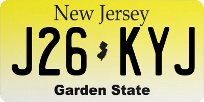 NJ license plate J26KYJ