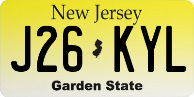 NJ license plate J26KYL
