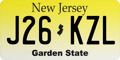 NJ license plate J26KZL