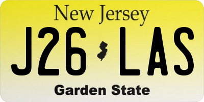 NJ license plate J26LAS