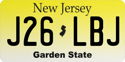 NJ license plate J26LBJ