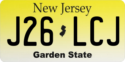 NJ license plate J26LCJ