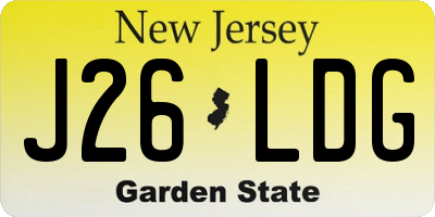 NJ license plate J26LDG