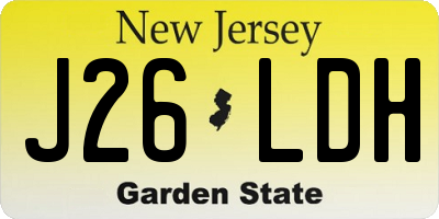 NJ license plate J26LDH