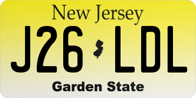 NJ license plate J26LDL