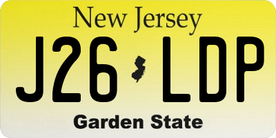 NJ license plate J26LDP