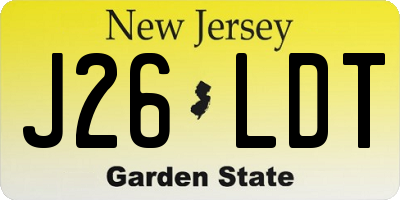 NJ license plate J26LDT