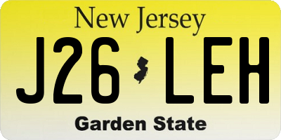 NJ license plate J26LEH