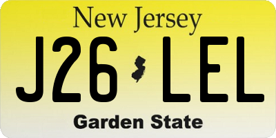 NJ license plate J26LEL